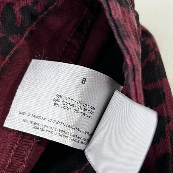 Social Standard Sanctuary Women's Size 8 Red Leopard Ankle Skinny Jeans NEW - Picture 7 of 11